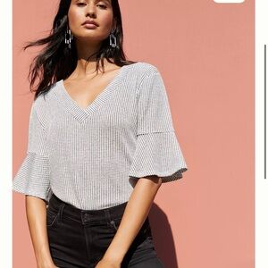 Anthropologie Concord Flutter-Sleeve Top